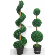Großhandel Kunststoff-Formschnitt-Pflanzenbaum künstlicher Spiralbuchsbaum